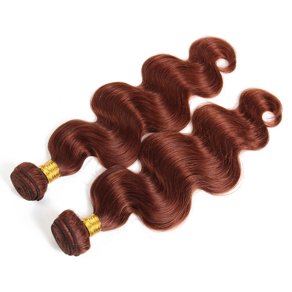 Miss Rola Brasil # Rambut Manusia Model Body Wave 33 #   Rambut Manusia Ginger Brown Bundel Remy T1B/33 #   Ekstensi Rambut Body Wave