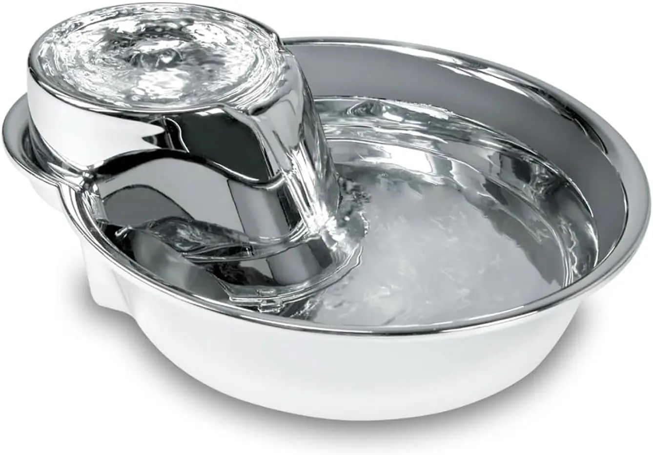 

Daily Use, Stainless Steel Pet Fountain with Raindrop Design, 60oz Capacity