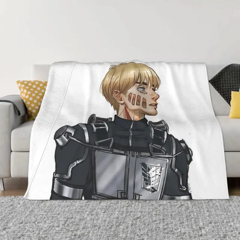 

Attack on Titan Baby Blankets Cartoon Fleece Spring Autumn Anime Collage Throw Blankets for Bedding Car Bedspreads