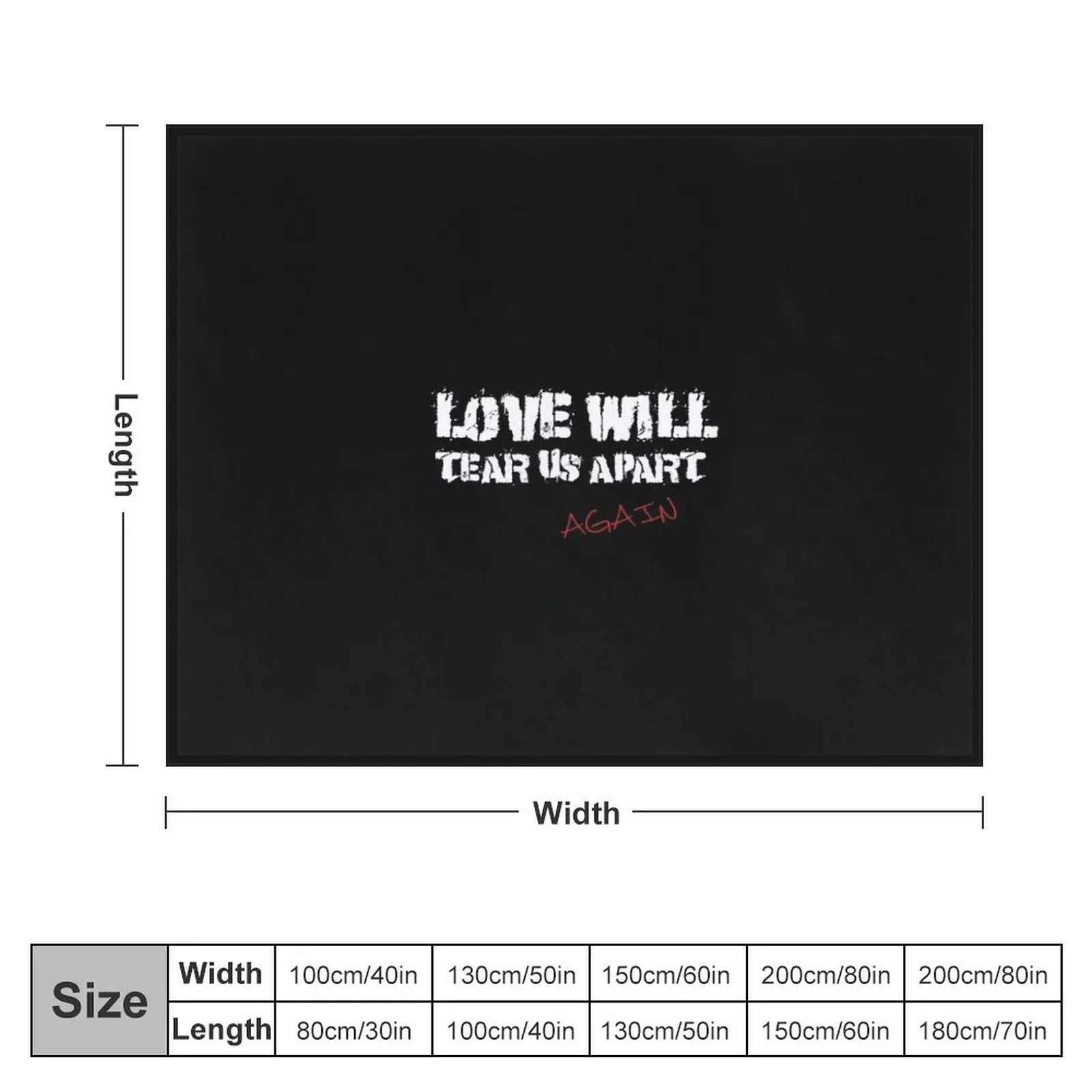 Love will tear us apart again - Breakup Throw Blanket sofa bed Polar Beautifuls Blankets