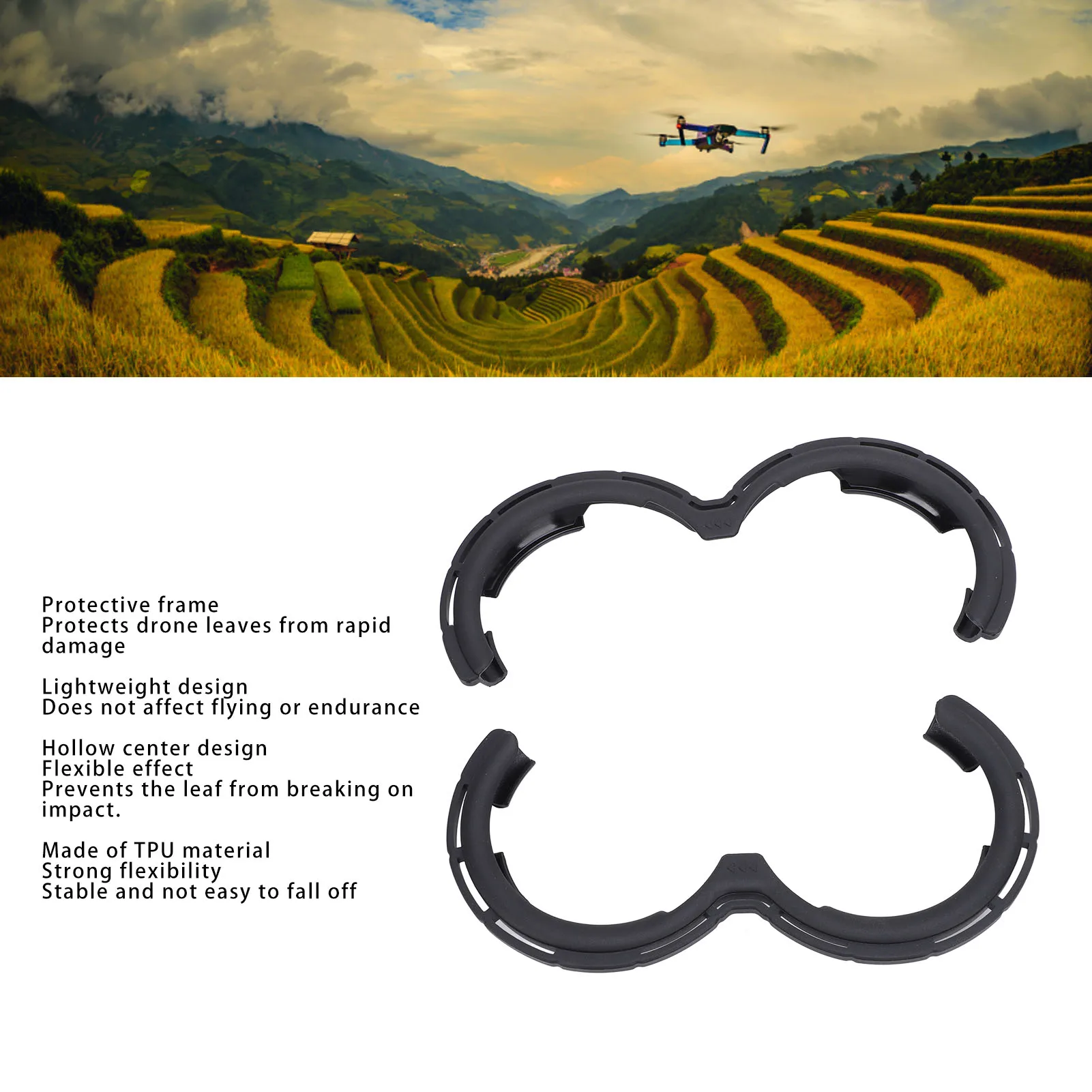 Propeller Guard for Avata2 Drone Accessory Bumper Protector for Avata2 Cushioning Protective Frame for Shock Absorption