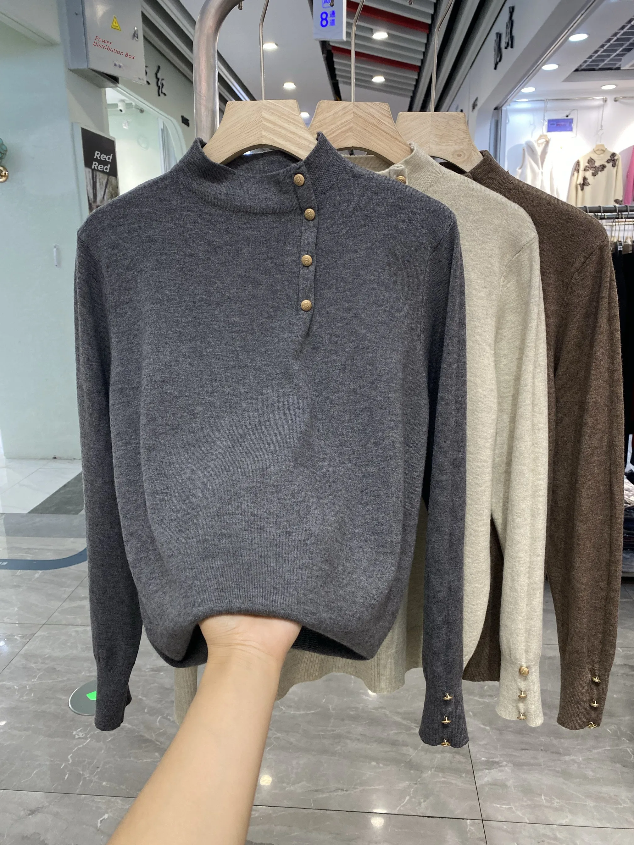 

Loose Knitted f High Collar Sweater Women's Autumn Winter Faion Trendy Overhead Sweater Warm Comfortable plus Size Top