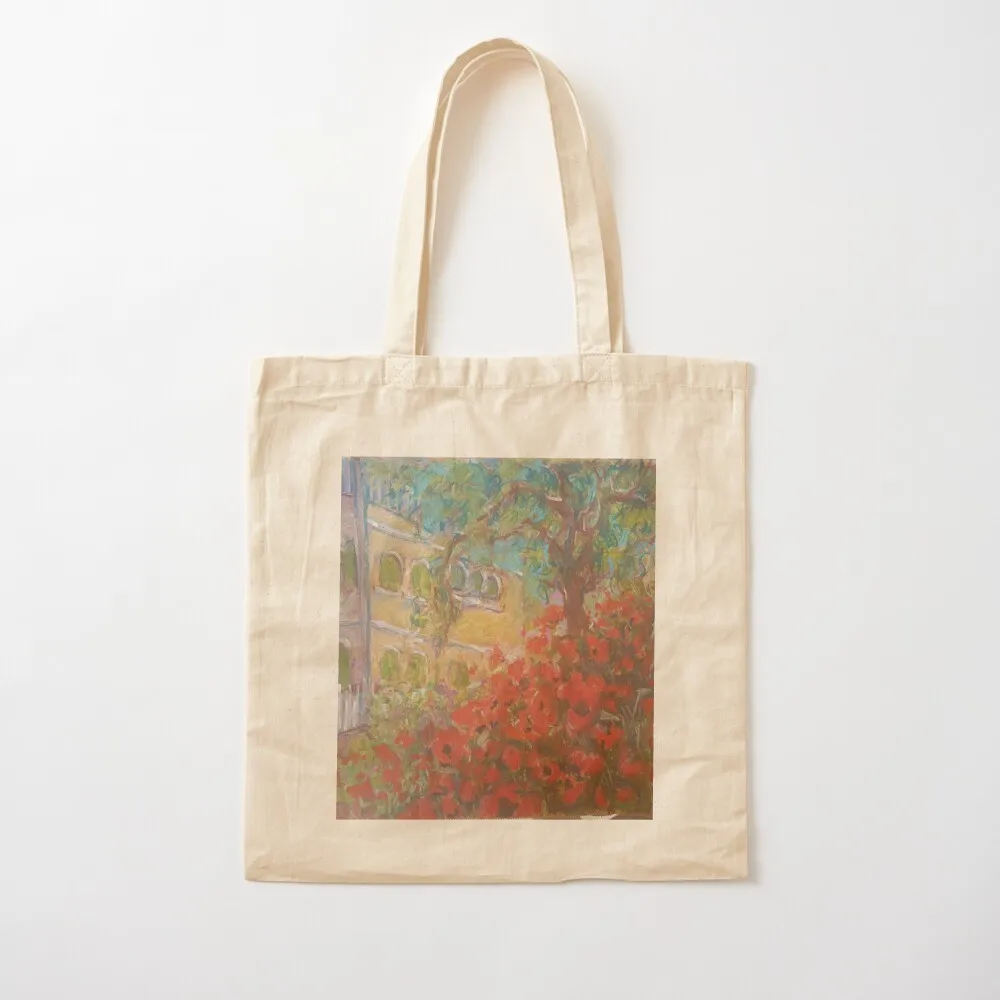 House with Green Shutters Tote Bag supermarket folding bag Customizable tote bag custom canvas Women's tote