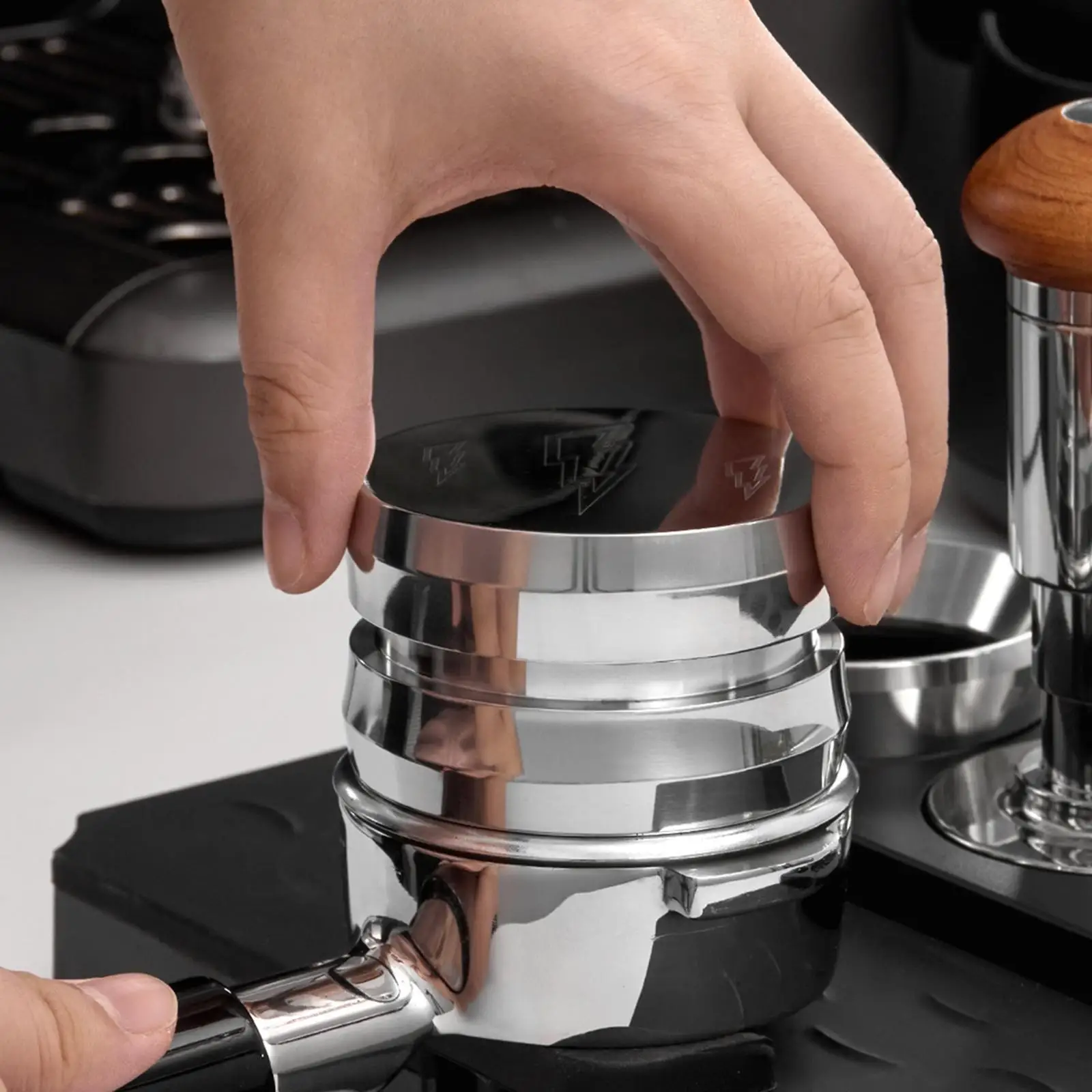 Coffee Distributor Hand Tamper 58mm Lightweight Espresso Machine Accessories Espresso Hand Tamper for Bar Cafe Home Coffee Shop
