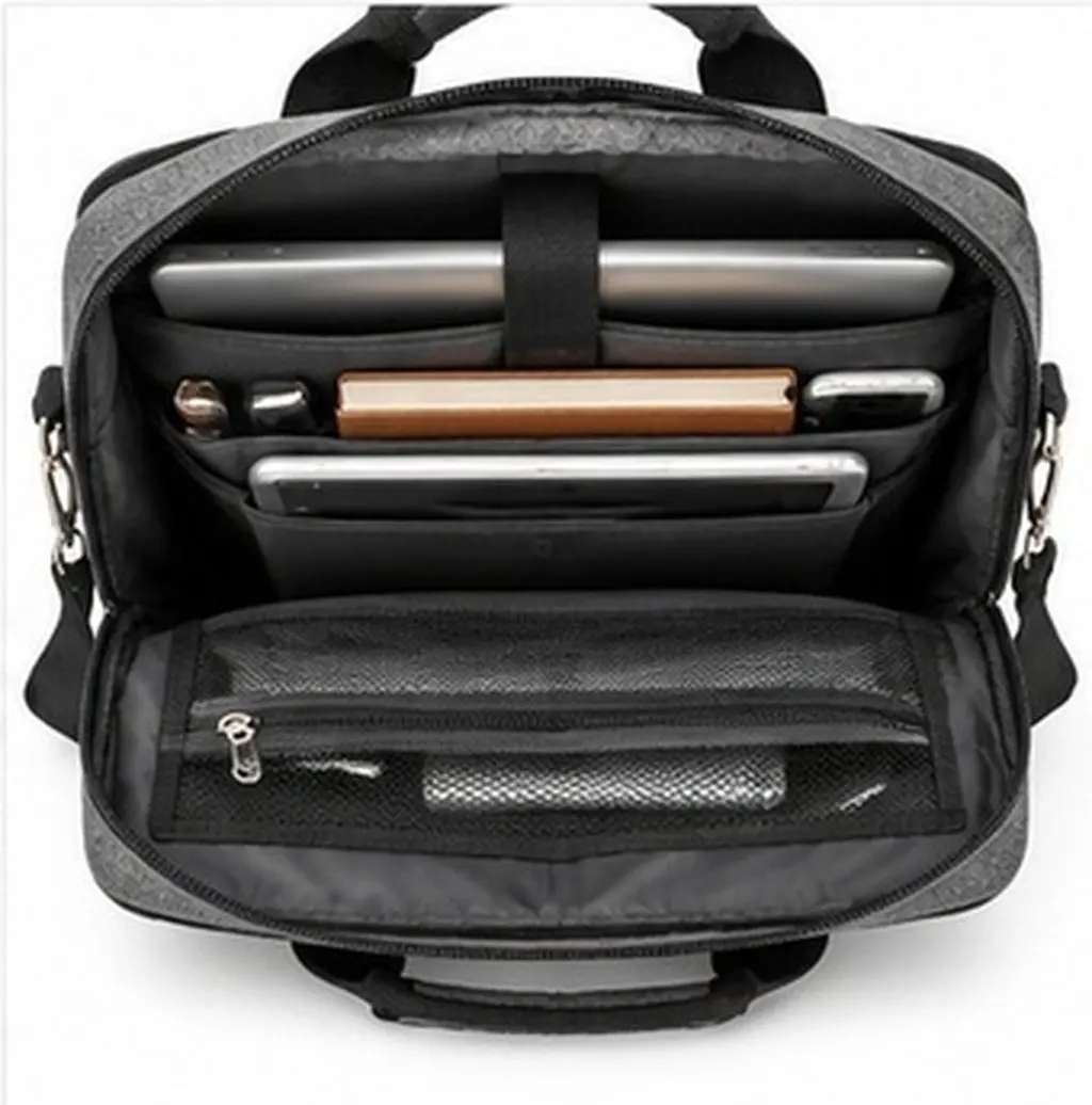 Men's Multifunctional Adjustable Strap Crossbody Messenger Bag Shoulder Tote Handbag for Phone Wallet Travel Business