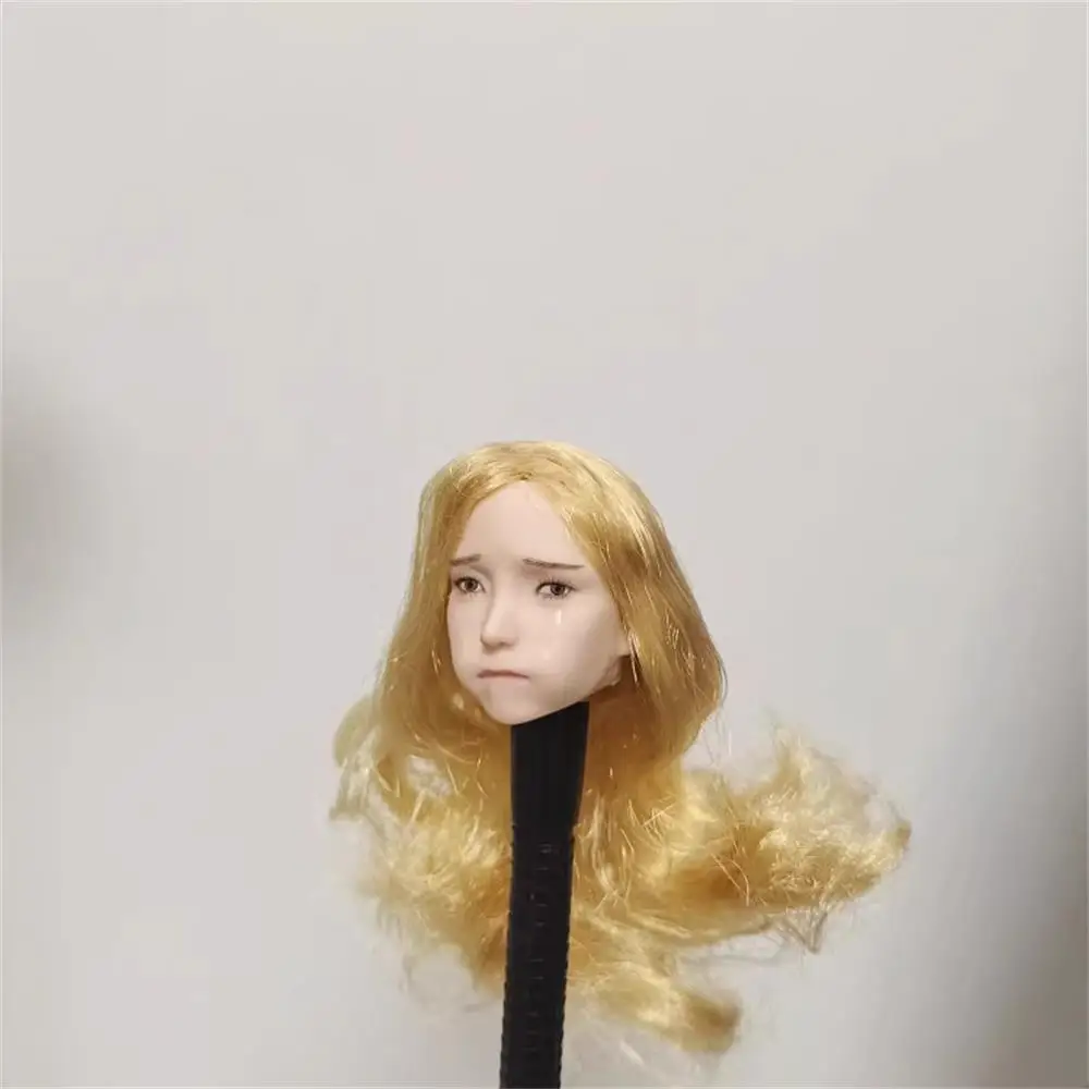 1/6th Female Girl Back To School Graduation Vivid Head Sculpt Carving with Long Hair For 12