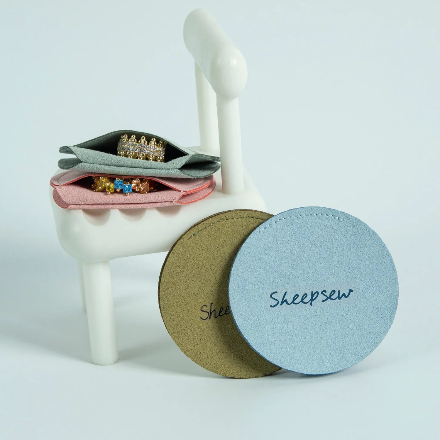 

20 шт. персонализированная сумка для ювелирных изделий из микрофибры: сумка-конверт с логотипом (7x7 см)