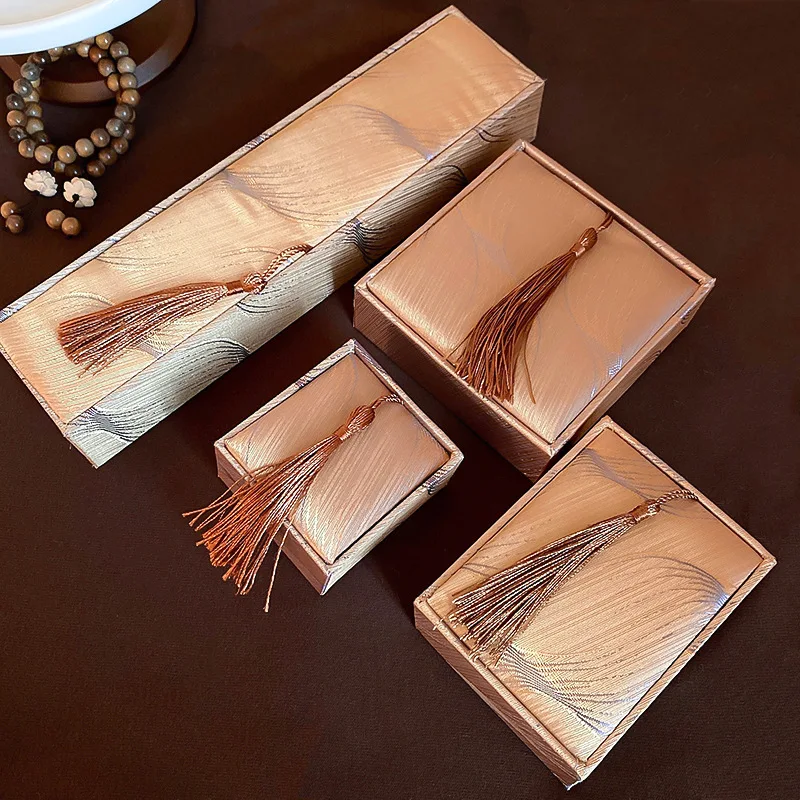 Jewelry Feather Fringe Ring Necklace Jewelry Packaging Pendant Bracelet Gift Boxes Korea Simple Dust Box Portable Box