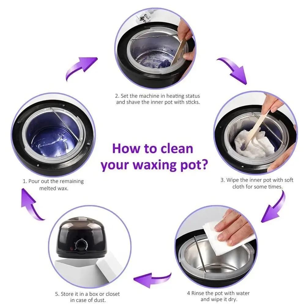 휴대용 전기 왁스 녹는 냄비 200ml/500ml 머리 제거를 위한 뜨거운 왁스 온열 장치 기계 - 소형 전기 왁스 히터 기계