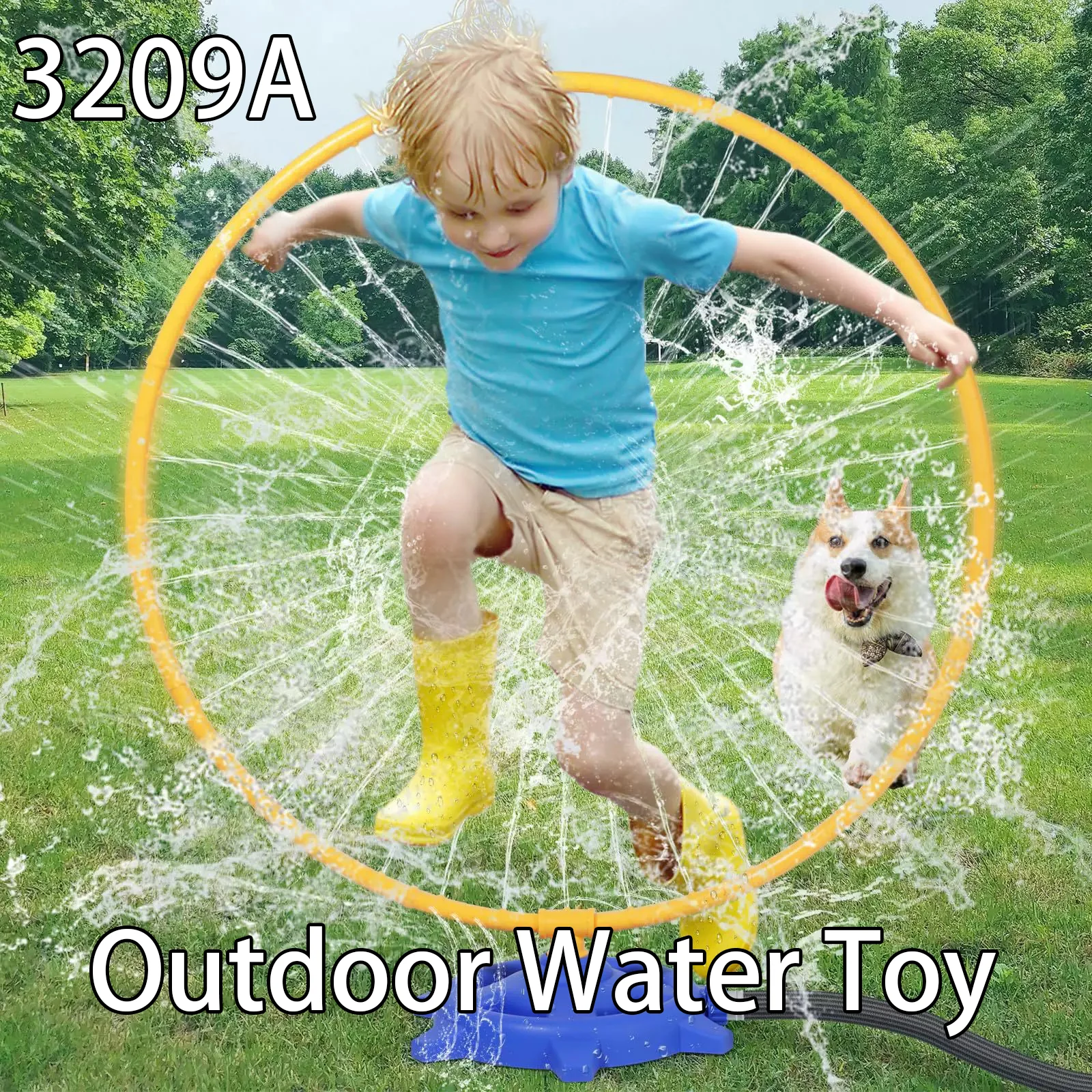 

Summer Toy Outdoor Backyard Spary Water Toy Outdoor Game Hose Circular Sprinkler Ring For Children Boy Girl Adult Toy