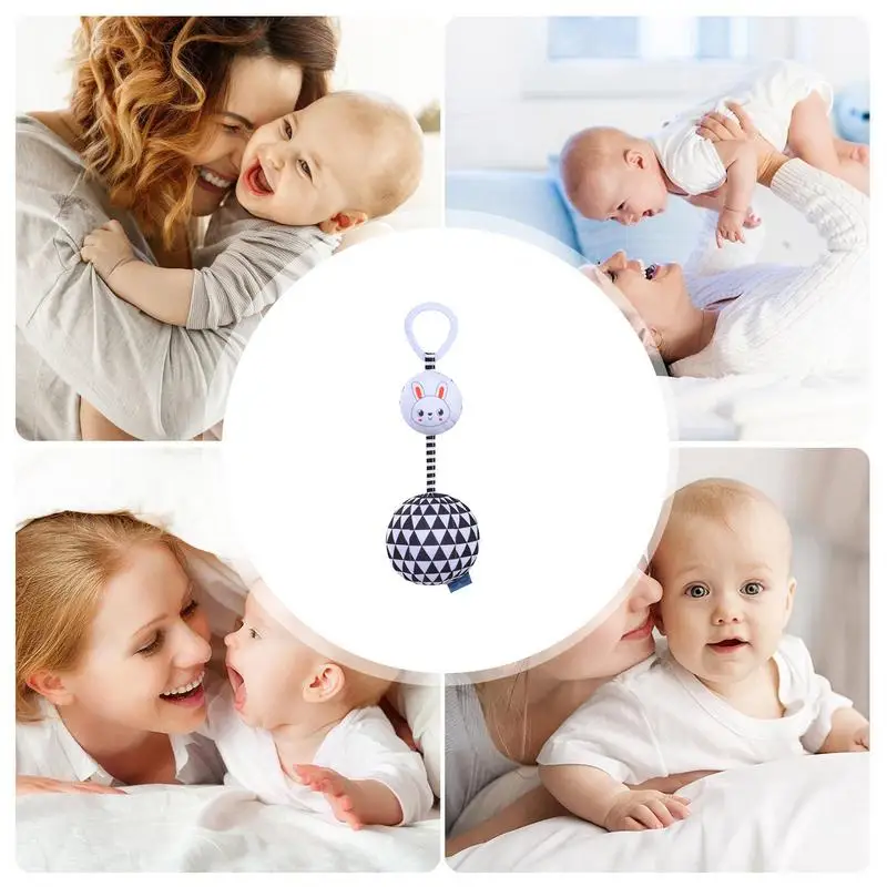 Crib Bell Toy Ball Tracking Toy For Early Childhood Development Hearing And Vision Training Bassinet Toy Adjustable Sensory Play