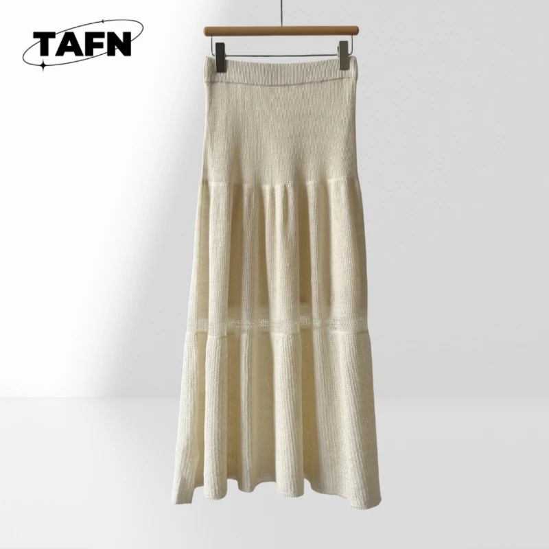 ผ้าลินิน Hollow-OUT กระโปรงซับในผู้หญิงกระโปรงมินิลําลองเอวสูง SLIM FIT ความงาม StyleAH0212