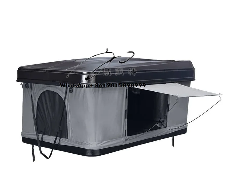 

Custom Fast Open Rooftop Tent with Annex for Car Camping Waterproof ABS Shell Ladder Accessory for 4x4 Offroad