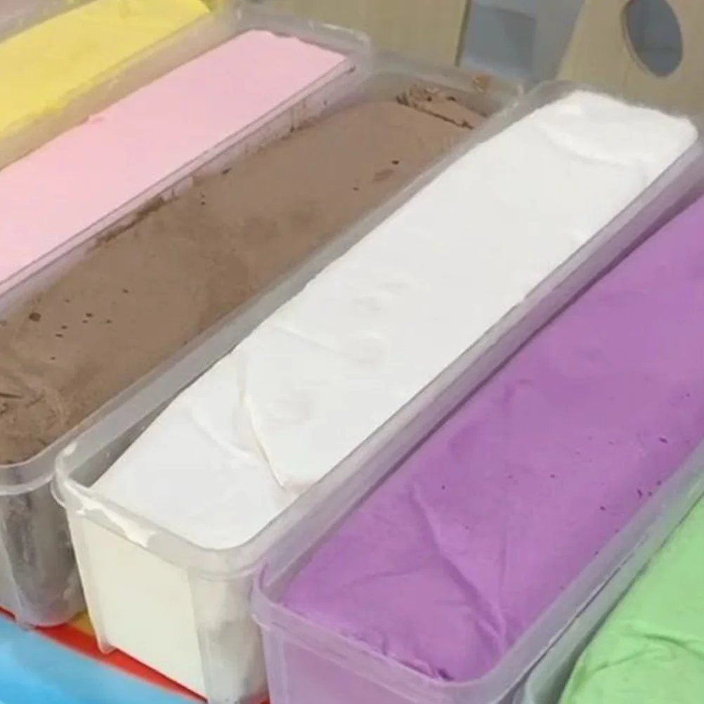 

2pcs Plastic For Cream Fruit Ice Cream Tubs Boxes Kitchen Organizer Freezer Tubs Kitchen Supplies Containers