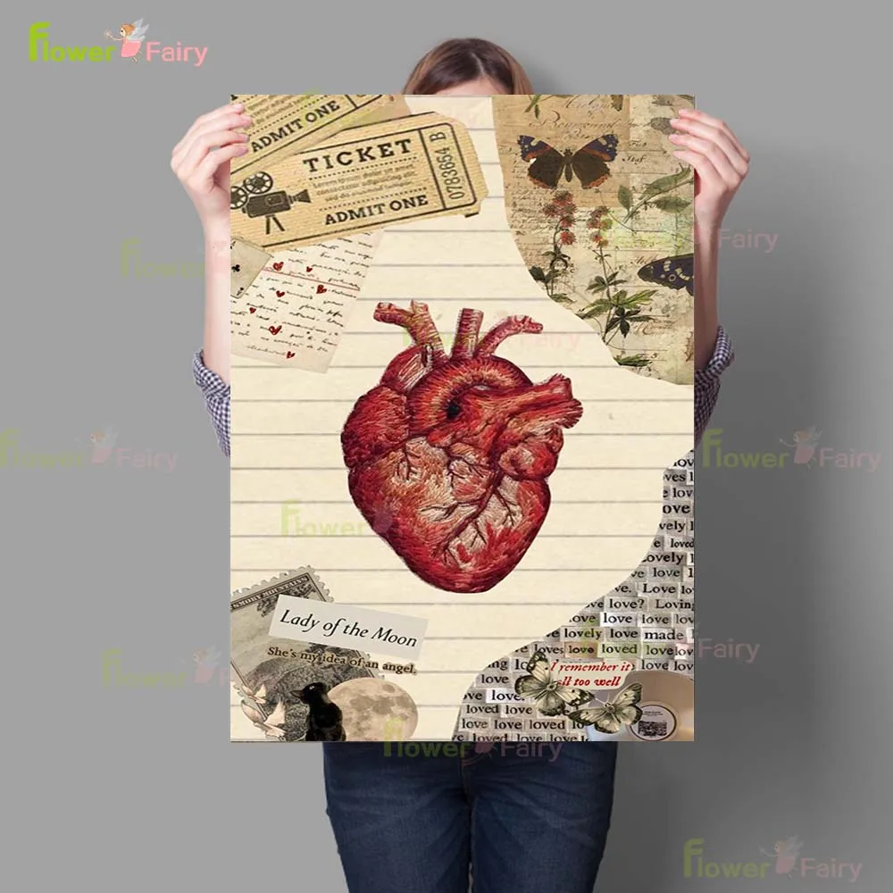 Heart Anatomy Skull Medical Science Organ Poster Wall Art Canvas Painting Home Decor Wall Pictures For Living Room Unframed