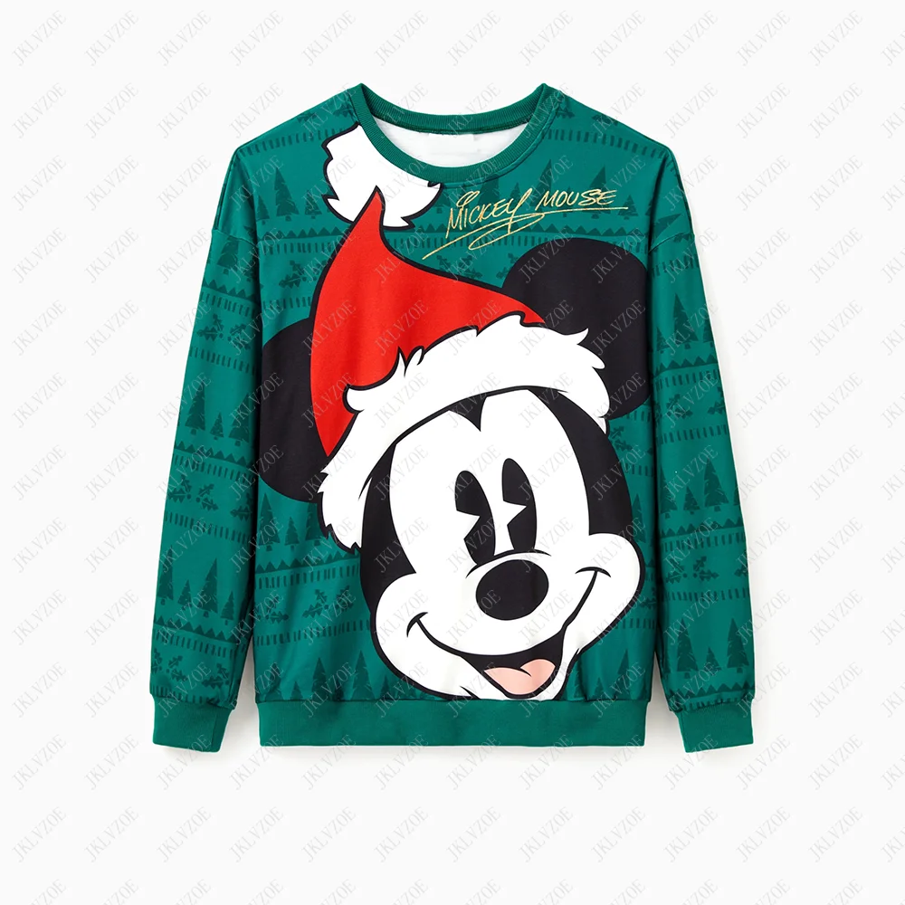 Disney Mickey Minnie Friends Family Christmas Kids Top Tee Sweatshirt Casual Sweatshirts Girls Mouse Party Hoodie Family Suit