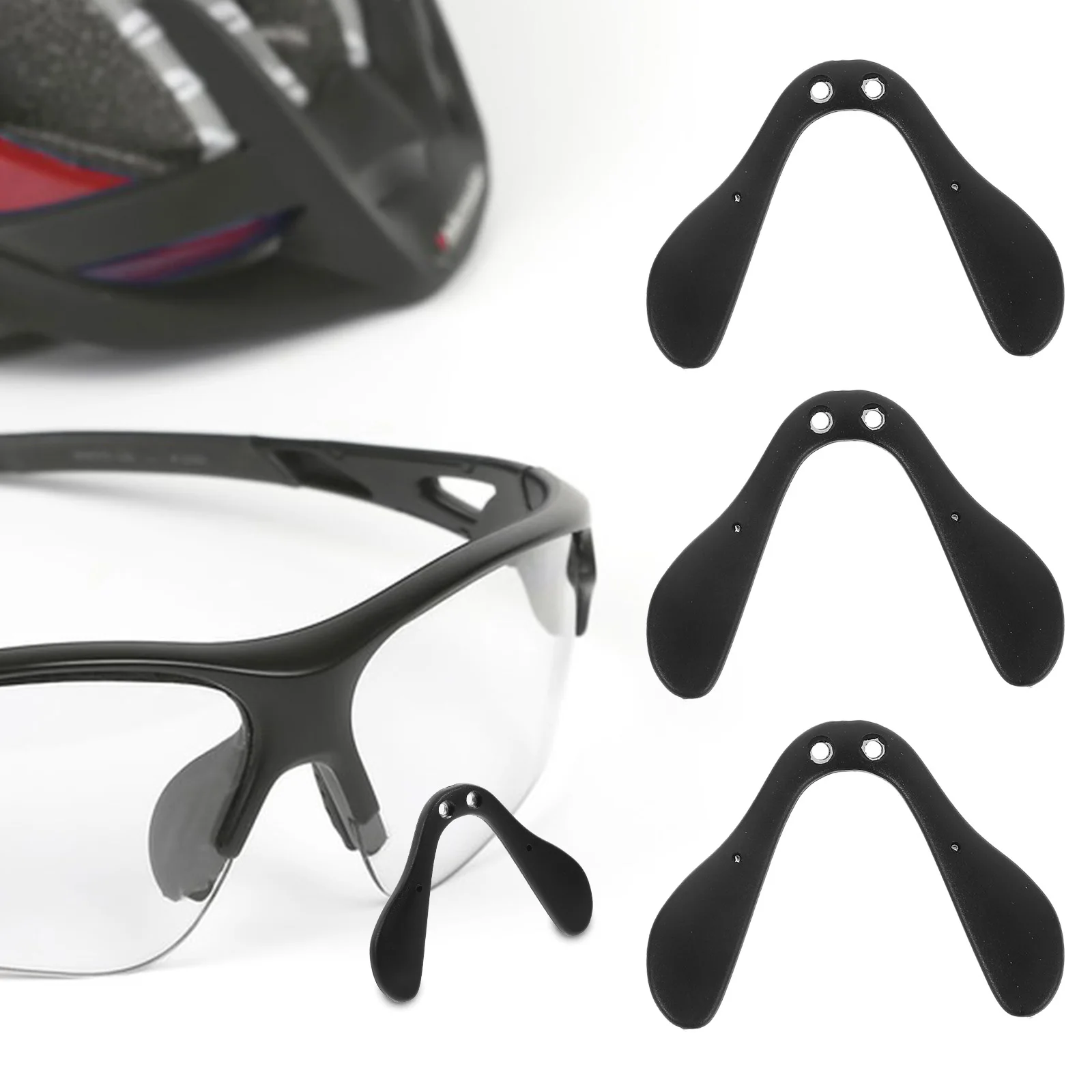 

3pcs Adjustable Nose Pads for Eyeglasses Cycling Glasses Support Universal Gasket Metal Accessories Non Slip Comfort Fit