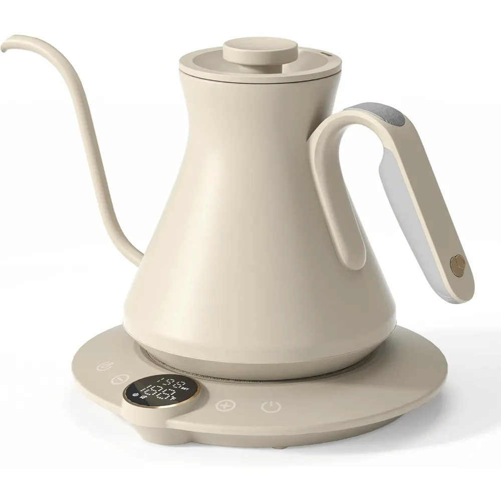 

Electric Kettle, 0.6L Gooseneck Electric Kettle With One-touch ±1℉ Touch Temperature Control, Keep Warm 60 minutes, Water Kettle