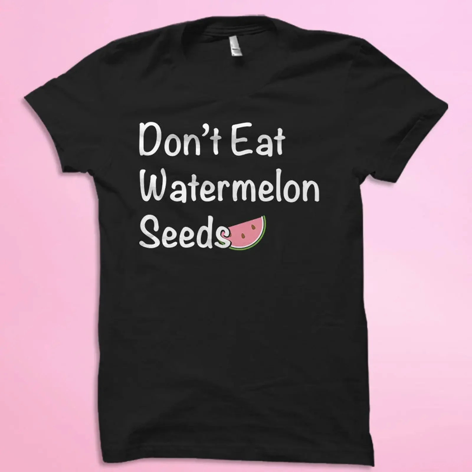 Don't Eat Watermelon Seeds Funny Pregnancy T Shirt Maternity AnnouncemenT Summer Pregnant Casual vintage Washed Soft Unisex