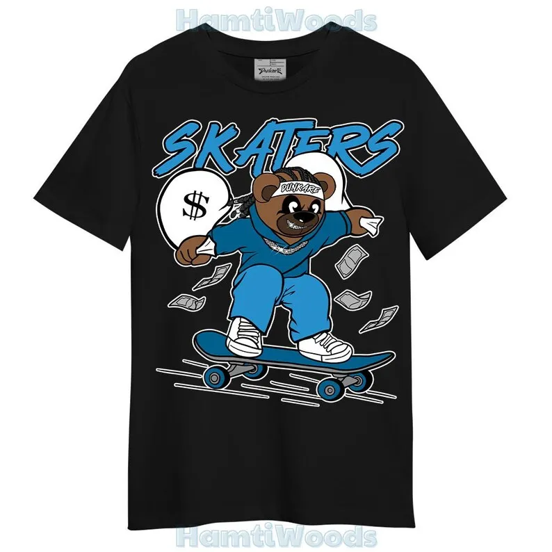 Powder Blue 9s Shirt - Skaters Bear Shirt Unisex