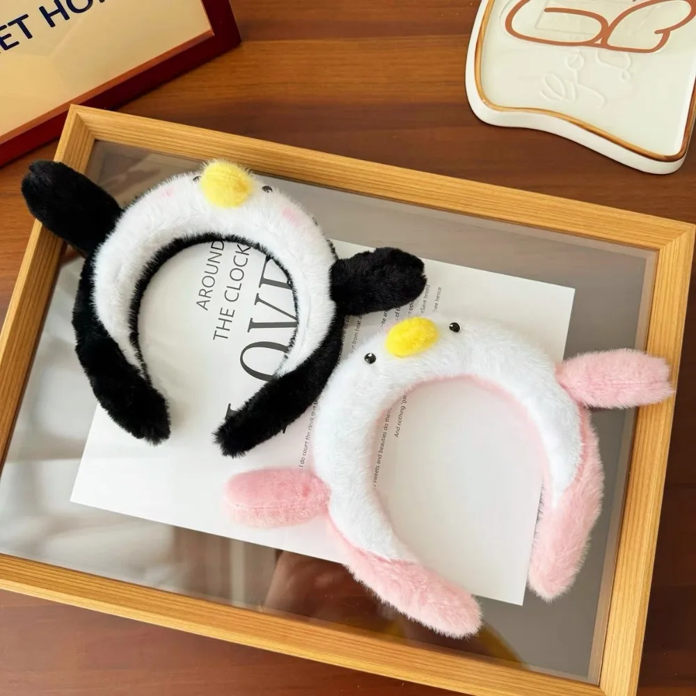 

Creative Snotty Pig Cartoon Headband Plush Doll Non-slip Plush Hairband Face Wash Sweet Penguin Hair Hoop Makeup