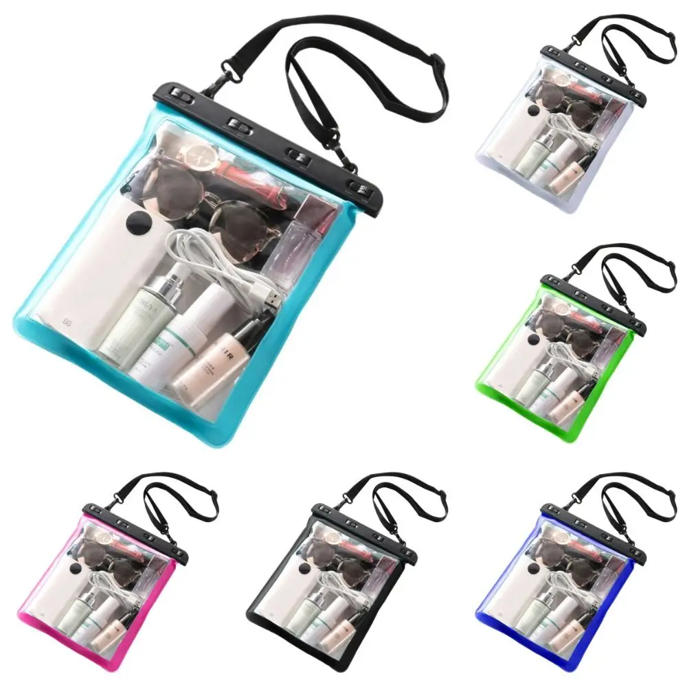 

Waterproof Clear Shoulder Bag Adjustable Shoulder Strap Casual PVC Crossbody Bag Portable Large Capacity Mobile Phone Bag