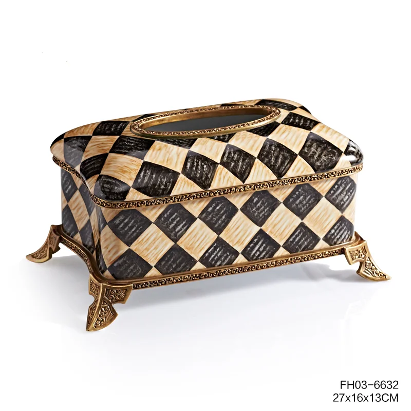 Creatief ontwerp Vintage klassiek antiek messing keramiek, vaas