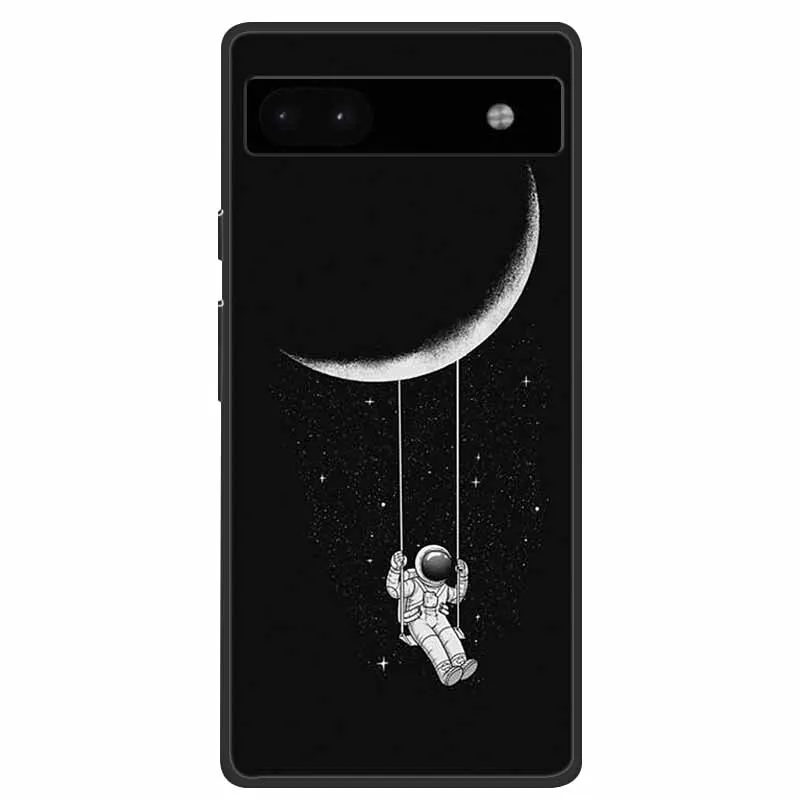 Funda trasera de silicona suave para Google Pixel 7A, carcasa de astronauta, parachoques Spaceman