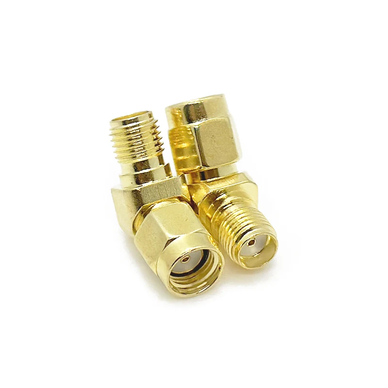 Copper RP SMA 45 Degree Converter RP-SMA Male to SMA Female Adapter 135 Degree Elbow Connector for FPV Race Goggle Antenna