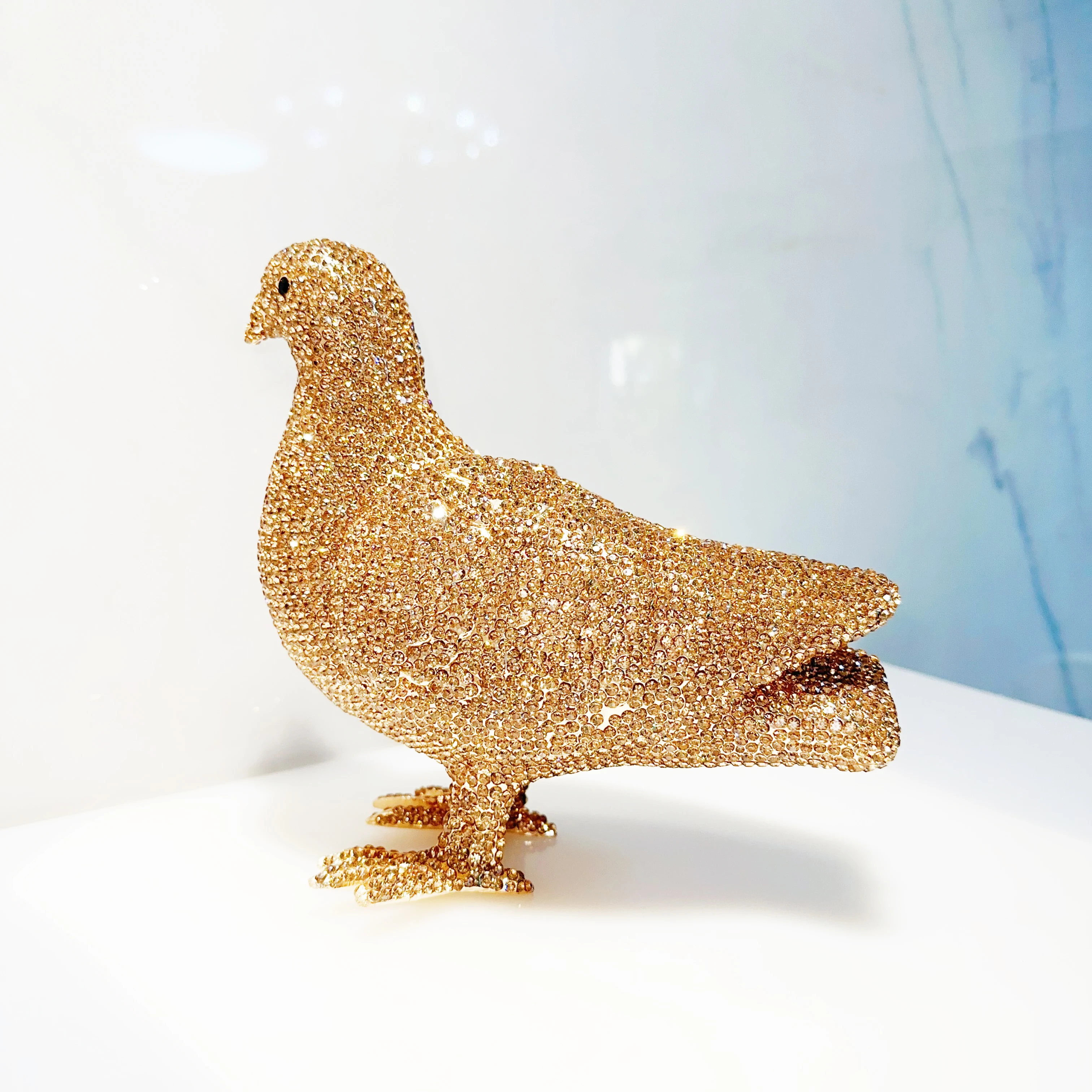 

Bird Shaped Gold Rhinestone Evening Clutch Bags Crystal Women Purse Diamonds Clutch Purses Animal Handbags Bridal Wedding Party