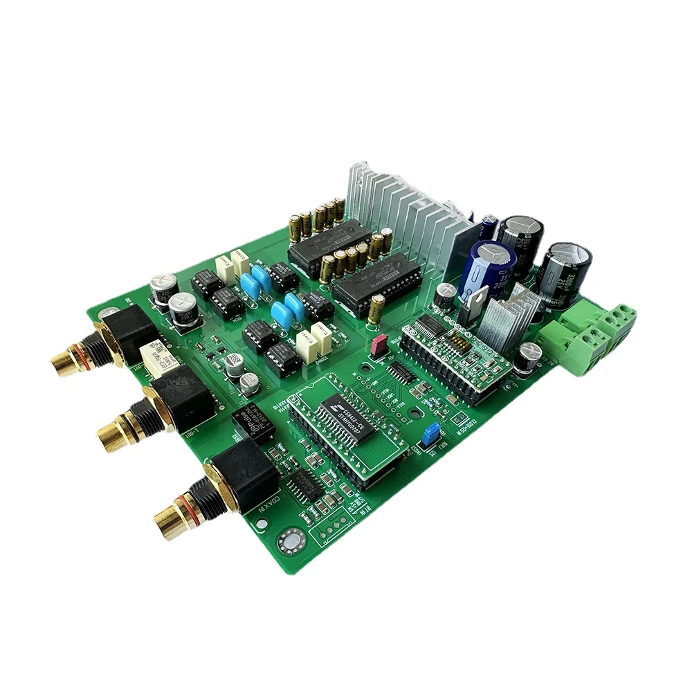 PCM58P*2 DAC CS8412 Receive Decoder Board Coaxial Bluetooth I2S Input Balanced RCA Output NE5534Op AMP