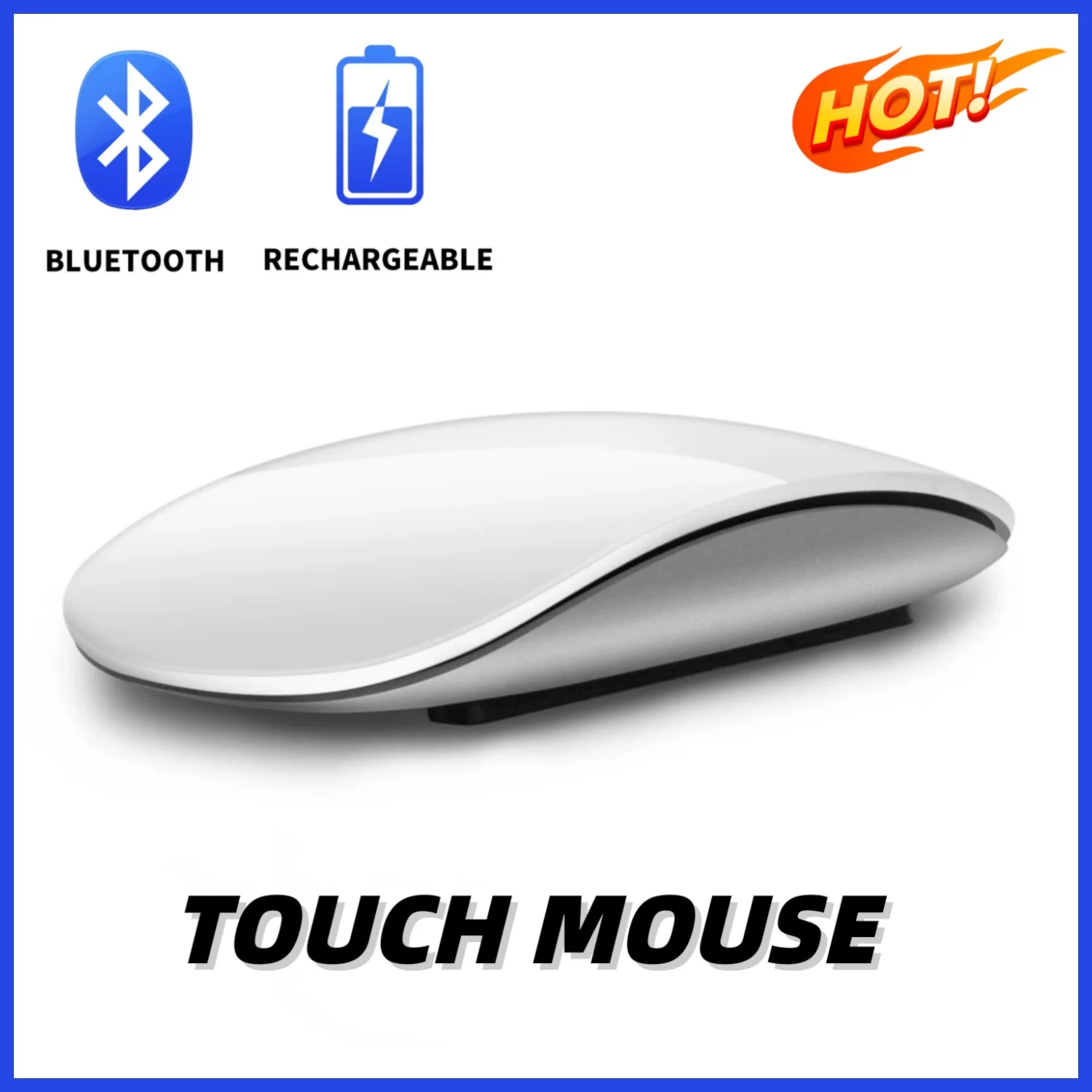   Neue kabellose Bluetooth-Maus, schlank, ergonomisch, wiederaufladbar, geräuscharm, Dual-Mode, Touch-Funktion, für Laptop, Desktop, Büro-Zubehör