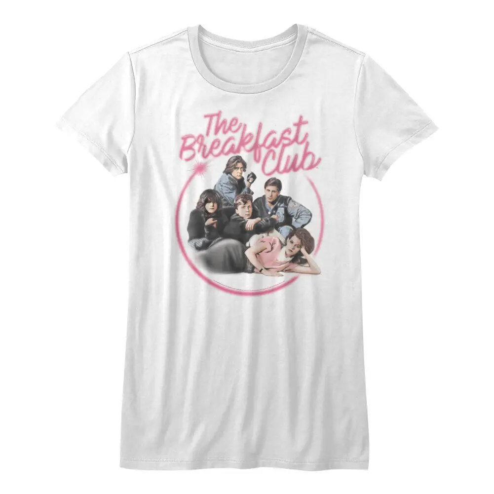 The Breakfast Club Pink Movie Logo Cast Circle Photo Women's T Shirt