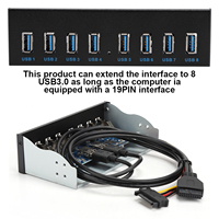 Front Panel Front Panel Hub USB3.0 19PIN 8 Ports Hub Optical Drive Extension Front Panel Adapter for PC Computer USB Front Panel