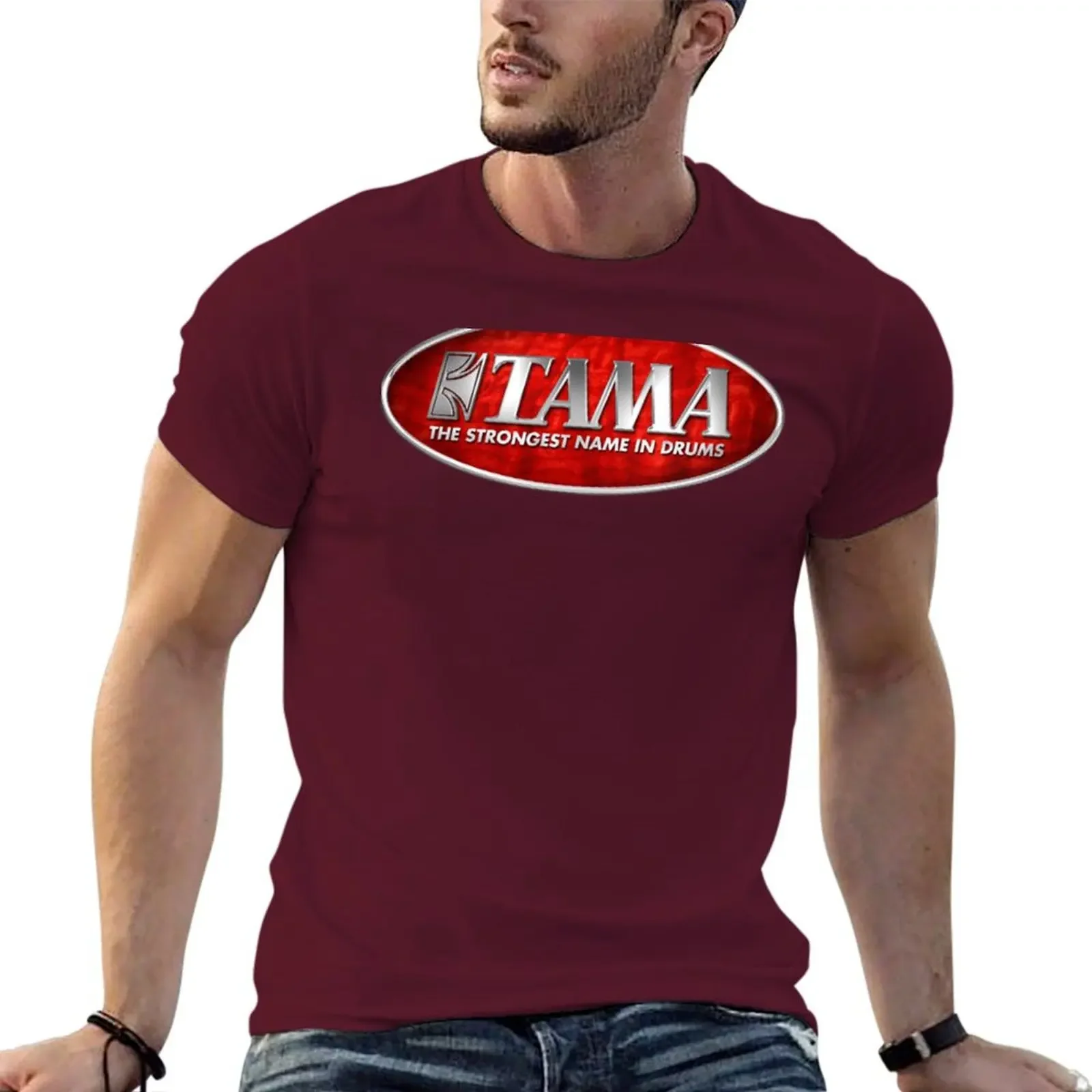 Tama Drum Logo T-shirt sweat anime hippie clothes designer t shirt men