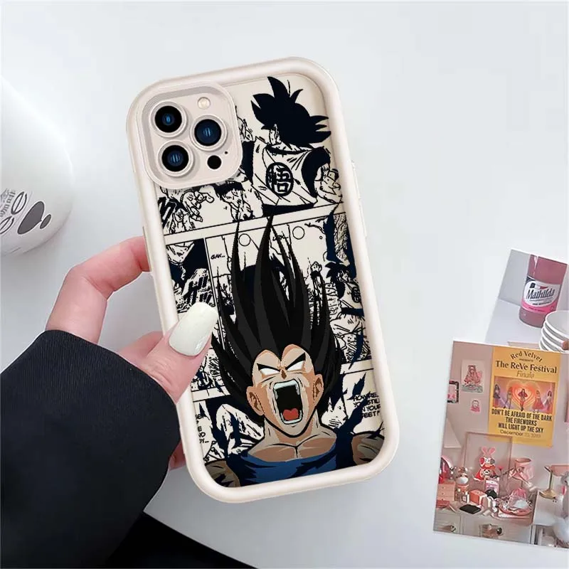 D-Dragon Ball Anime Saiyan Para Apple iPhone 17 16 15 14 13 12 11 Plus Pro Max Olho Escada Capa de telefone