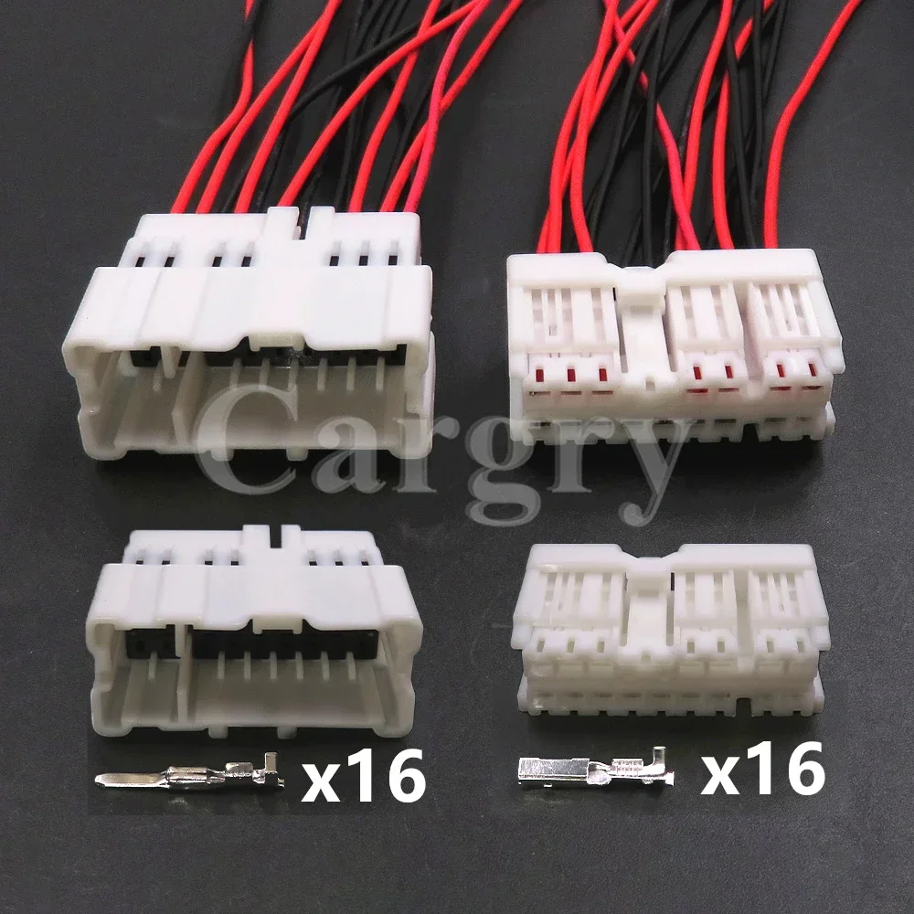 

1 Set 16P 1612891-2 1674009-1 AC Assembly Auto Replacement Socket Parts Automobile Engine Fuse Electric Cable Unsealed Plug