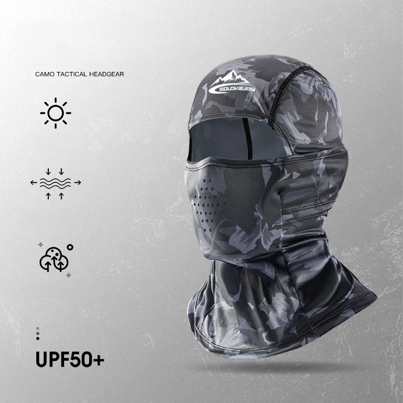 

Ice Silk Tactical Camo Face Mask, Summer Sun Protection Hood for Fishing & Motorcycle Riding