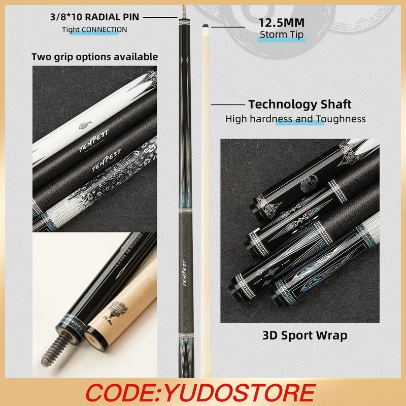 

Pool Cue Ultra-smooth Pro Taper Cue Stick For Adults 58'' 1/2 Split Billiard Cue Sticks with Maple Shaft