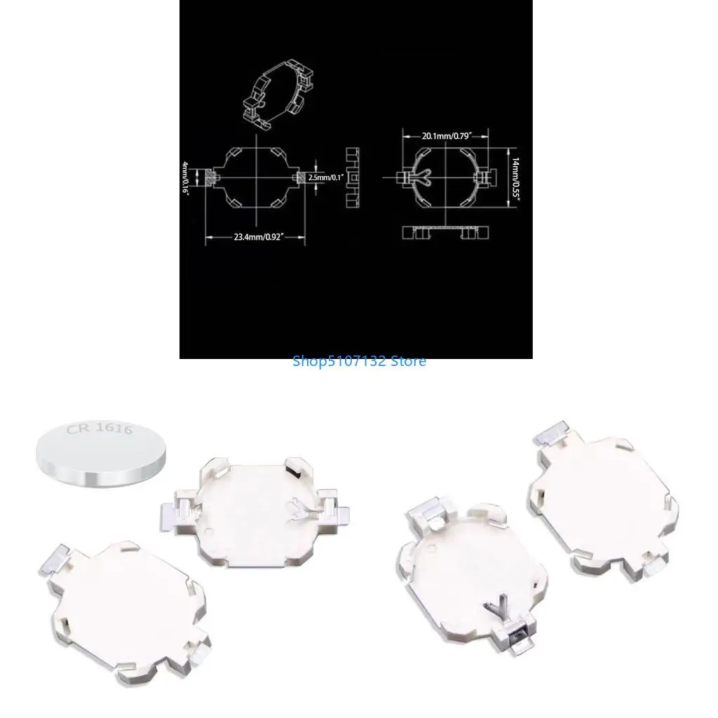 87HD CR1616 Button Battery Holder Portable Battery Mount Base For GBA Game Card Holde