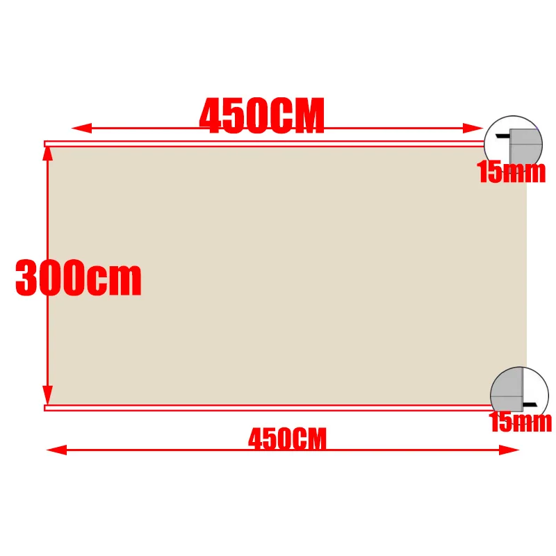 Patio Luifel Intrekbare Luifel Vervanging Waterdichte Stof 12x10ft Dek Shelter Top Stof Schaduw Zeil Mode Strepen