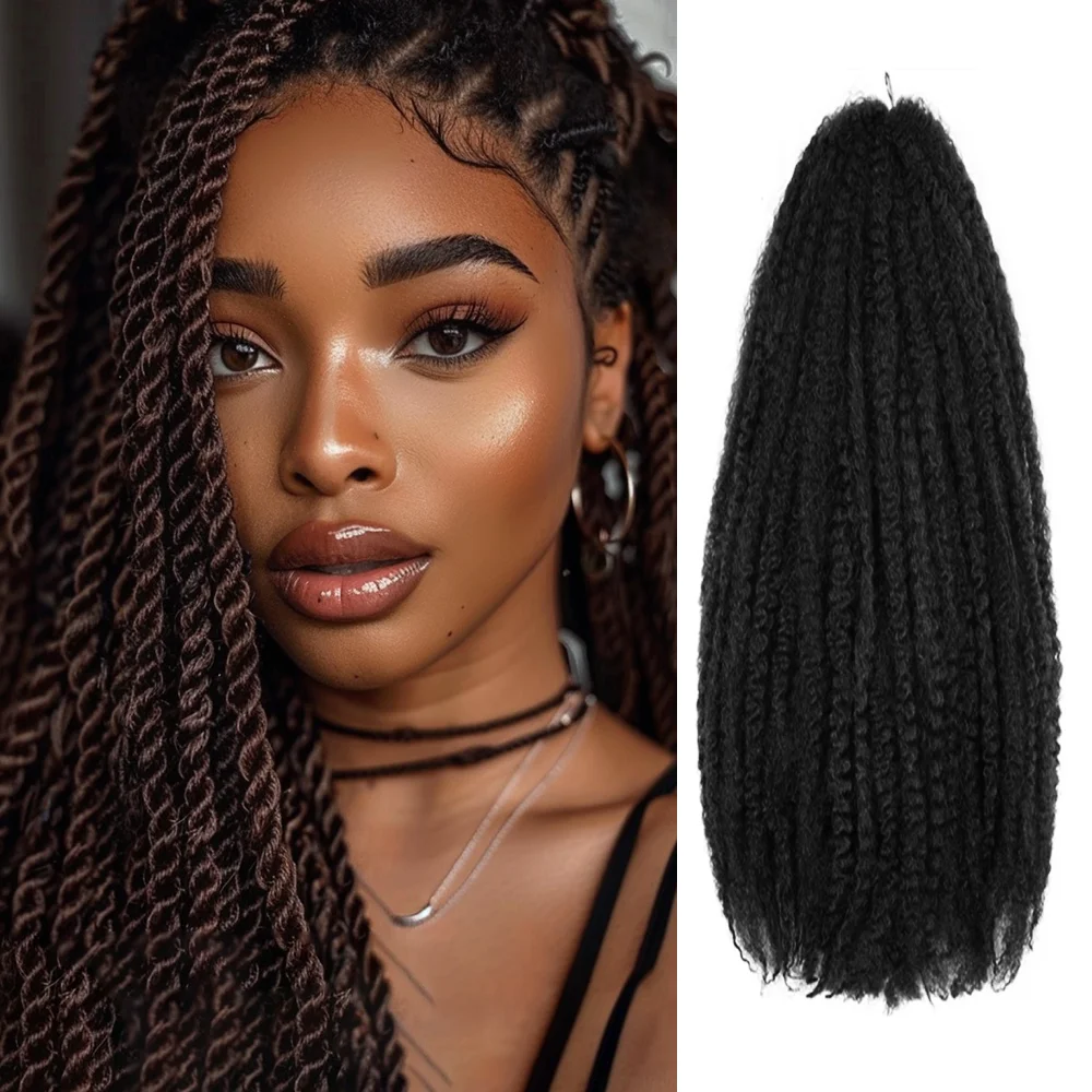 

Косички Marley 18 дюймов, искусственные вязаные крючком волосы, искусственные вязаные крючком волосы для наращивания, предварительно Заплетенные волосы, 18 дюймов