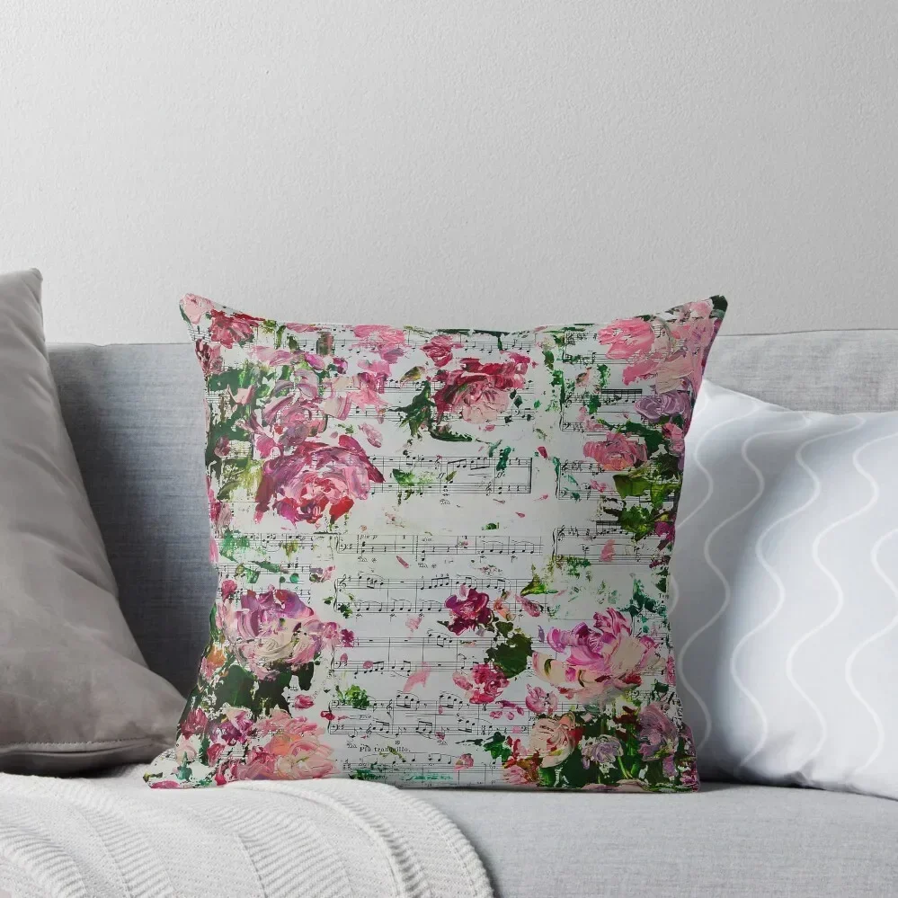 

Piano Pieces - Music Note - Floral Abstract Throw Throw Pillow Christmas Cushion For Home Cushion Cover Luxury pillow