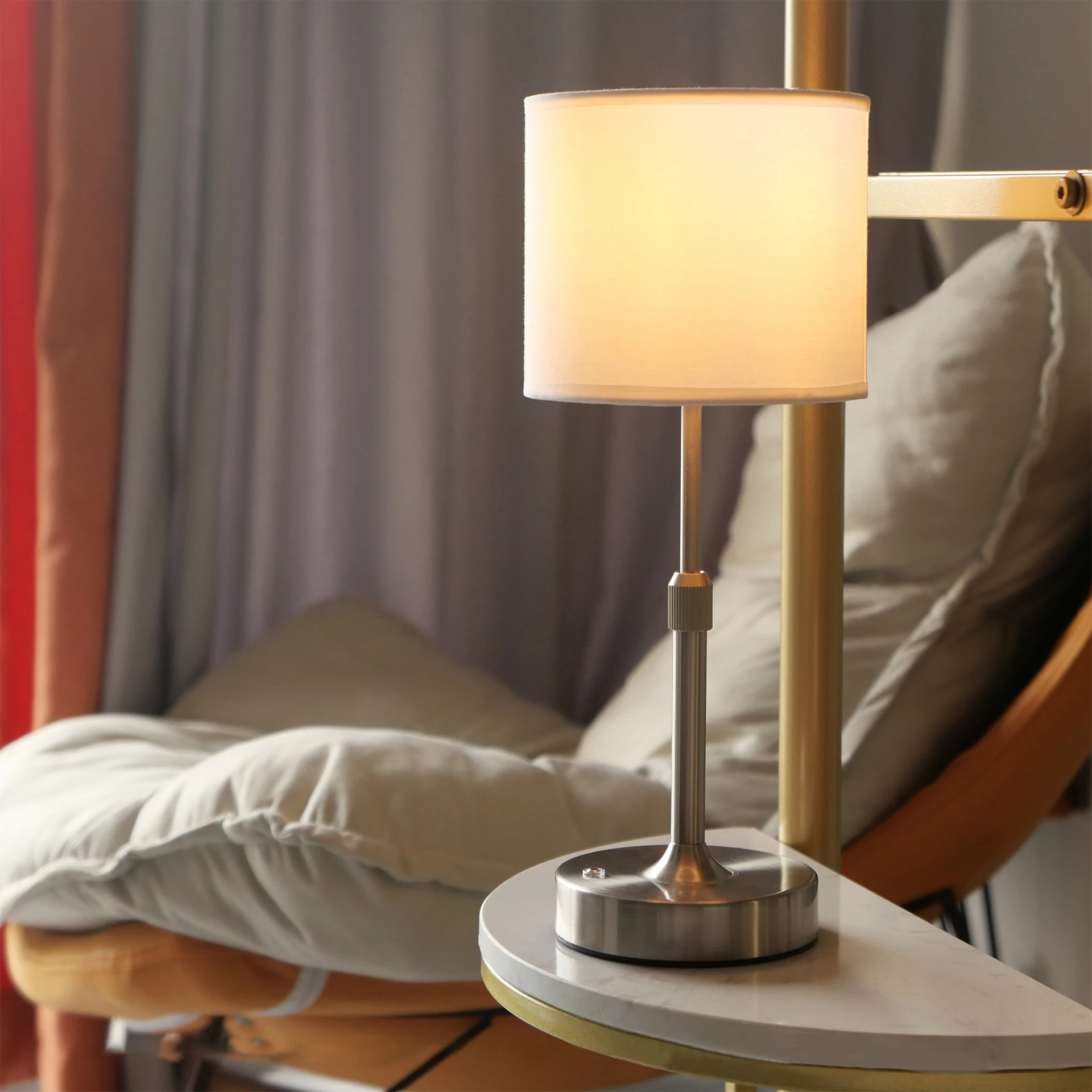 LED Metal Table Lamp USB Rechargeable Cordless Retro Desk Lamp Warm Light Night ligh for Dining Room Bedroom Beside Bar Decor