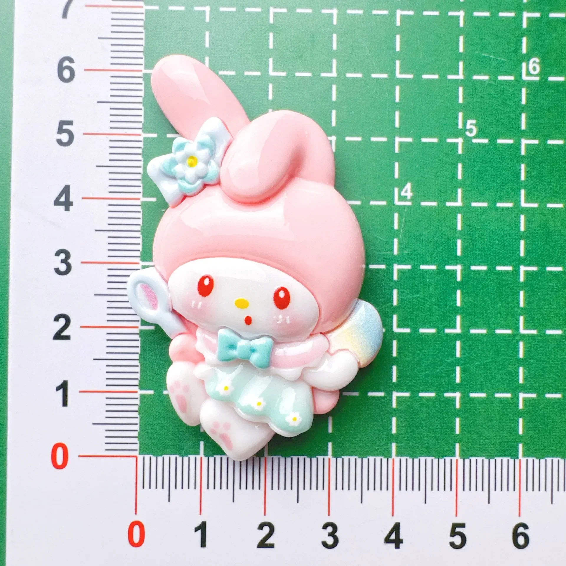 2 stücke große Karte Musik Sanrio Charakter Harz Flatback Cabochons DIY Schmuck Materialien hand gefertigte Handwerk Charms