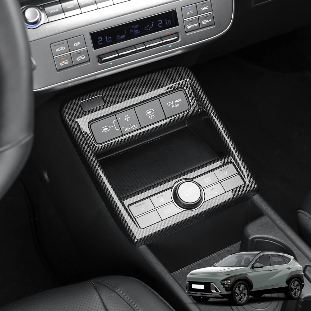 

Для Hyundai Kona SX2 2024-2026 красный USB центральная консоль панель переключения передач рамка крышка отделка салона автомобиля аксессуары LHD