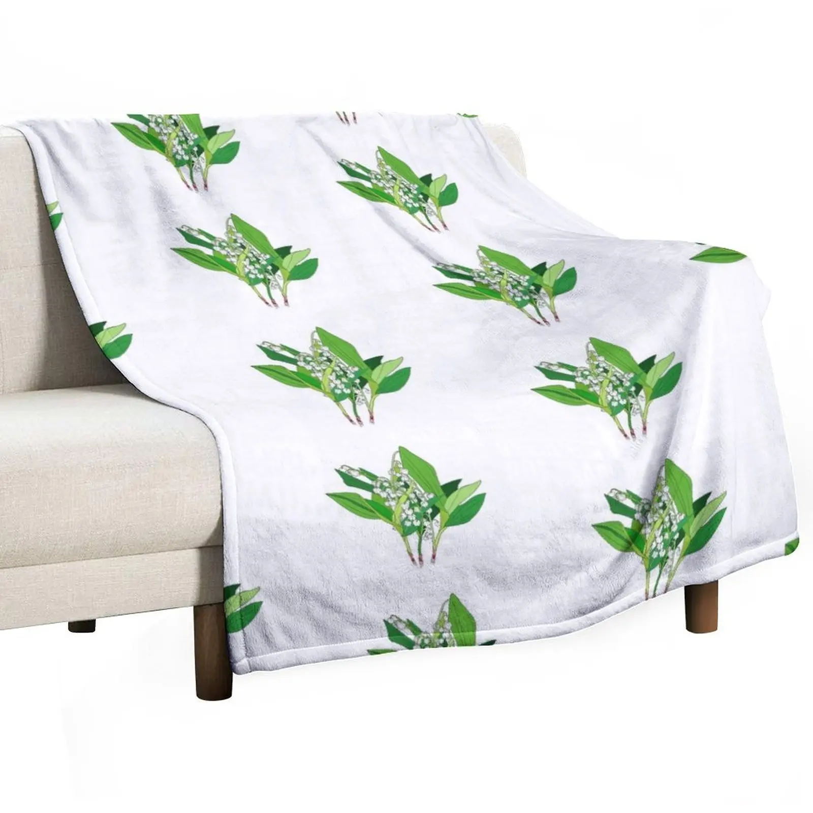 Lilly of the Valley Throw Blanket Beach Vintage christmas decoration Blankets