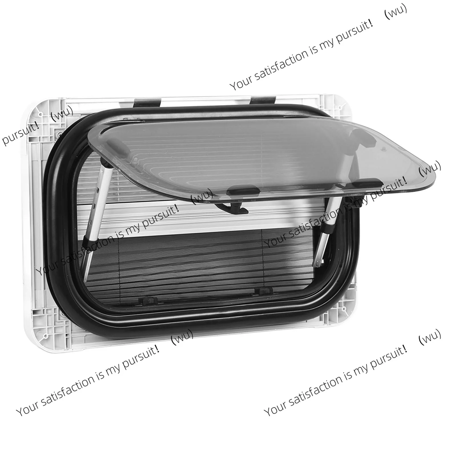 Camper RV window with sunshade 500/300mm, UV insect repellent, push-pull