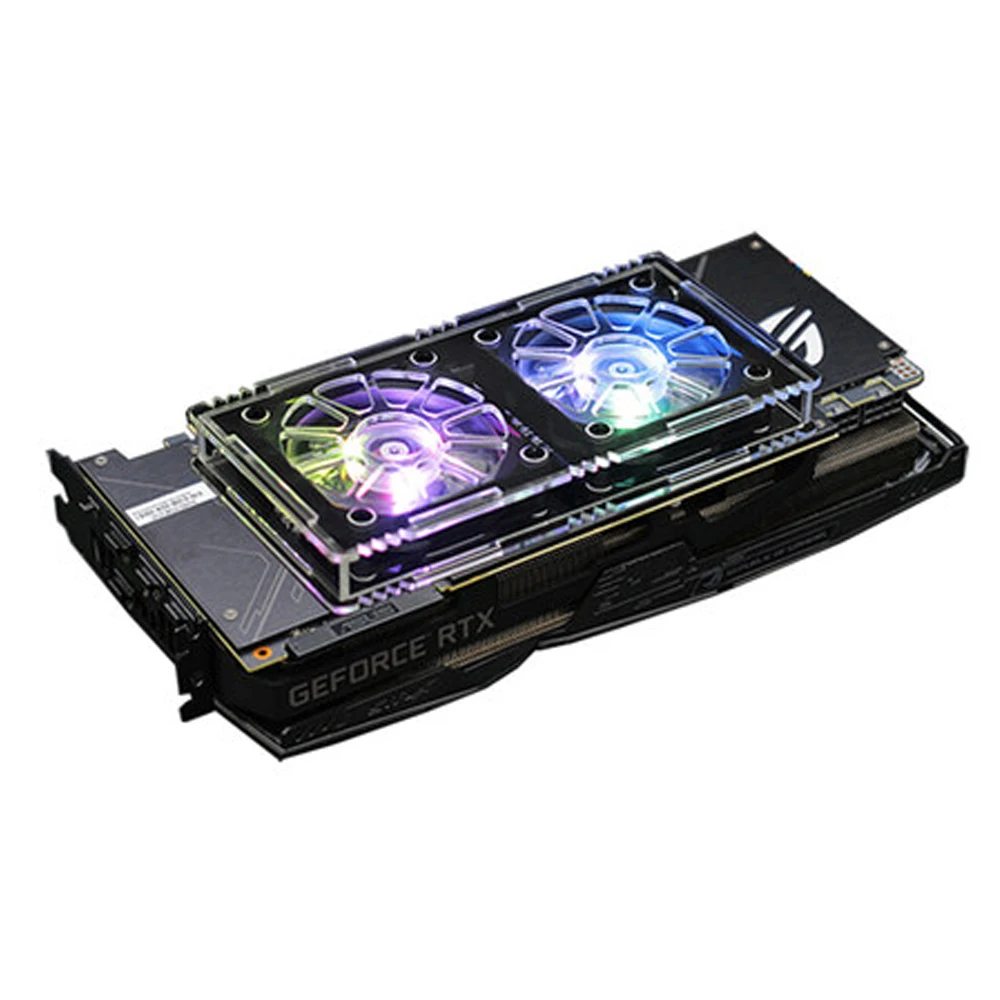 Ventilateur de refroidissement à lumière LED, refroidisseur, dissipateur thermique, carte de fouling, fond de panier GPU, 3070mm, 3080mm, 120mm, RTX3090, 240, 360