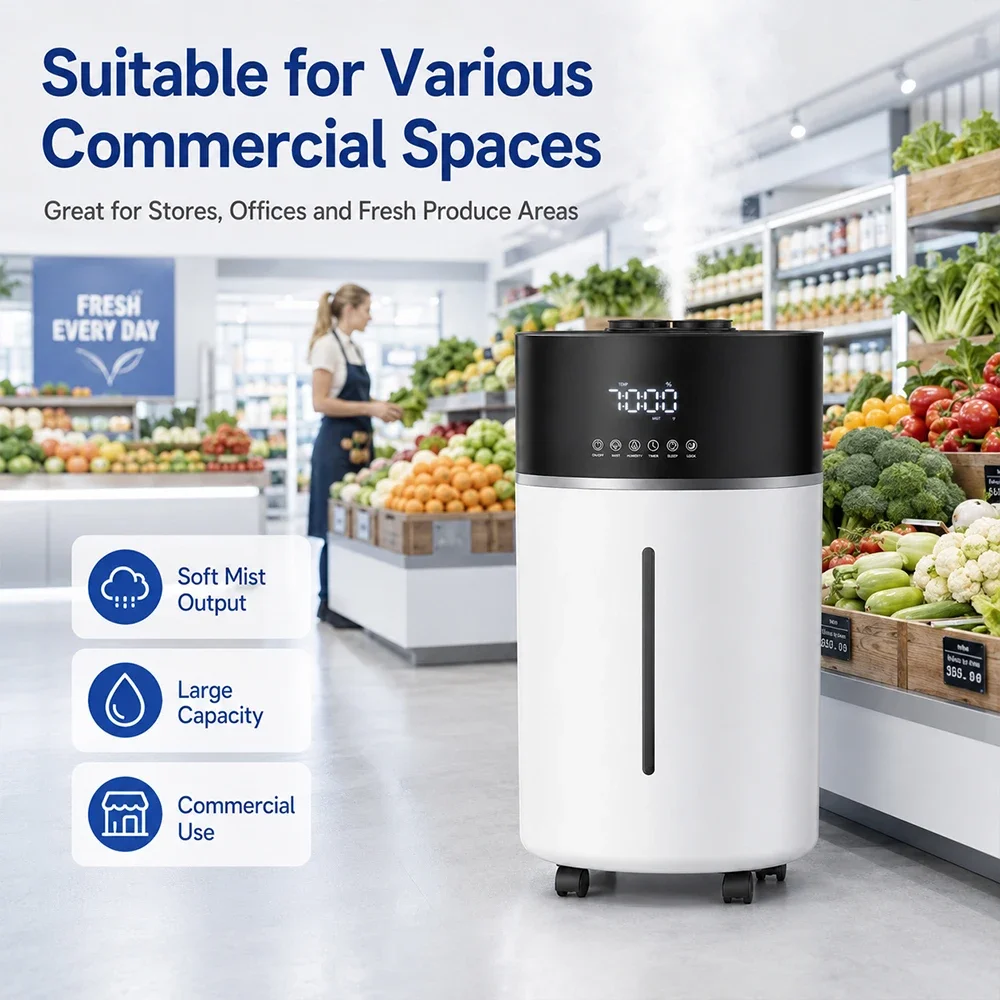 SIHAO Smart Auto Humidity Control Humidifier 18L Quiet Large Capacity Ultra Mist for Home Office Commercial Bedroom